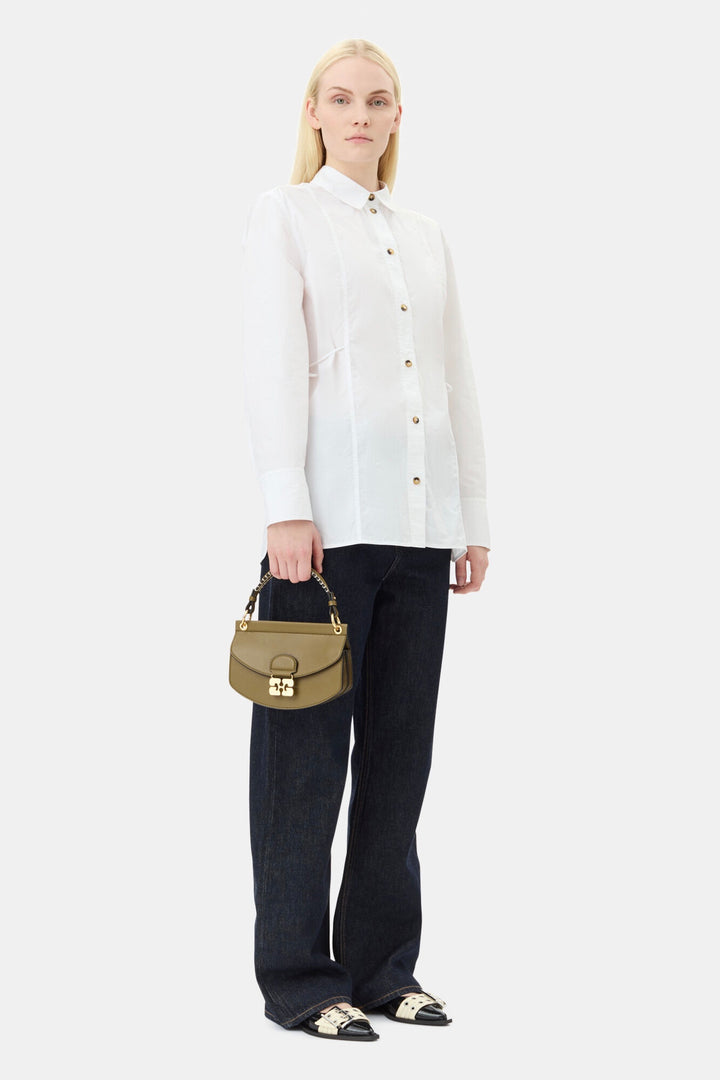 GANNI Apo-G Bag Mini Top Handle Military Olive - Dale