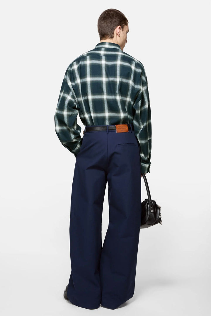 ACNE STUDIOS Button-Up Flannel Check Shirt - Dale