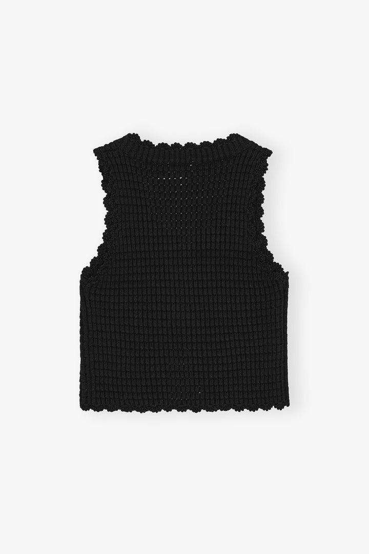 GANNI Textured Lace Top - Dale