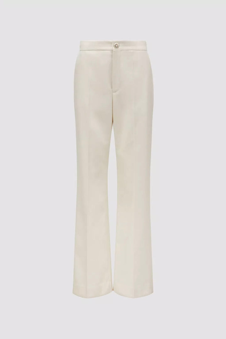 MONCLER Wool Gabardine Trousers Cream - Dale