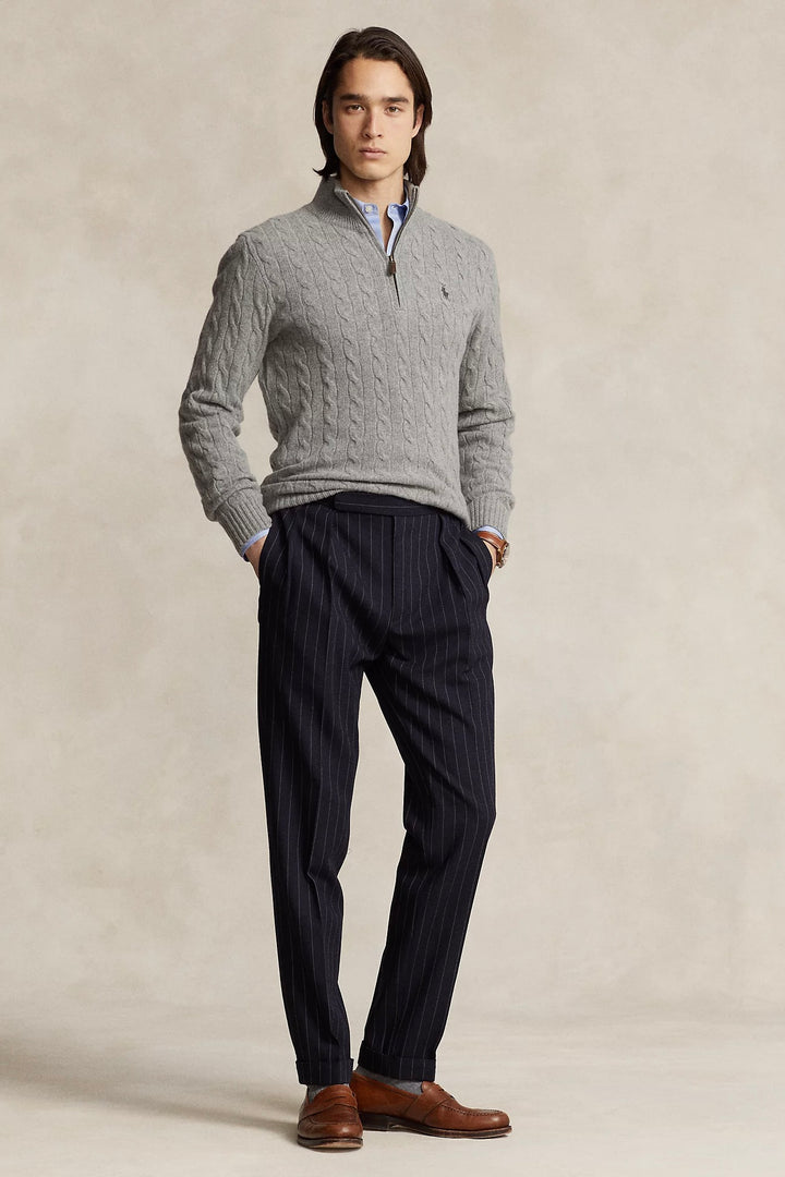 POLO RALPH LAUREN Cable-Knit Wool-Cashmere Jumper Fawn Grey Heather - Dale