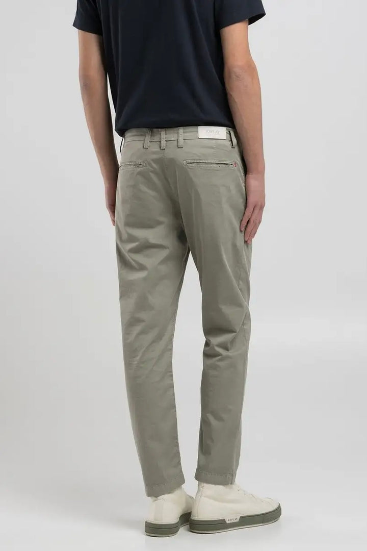 REPLAY Benni Hyperflex Chino Jeans Light Sage Green - Dale