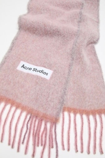 ACNE STUDIOS Wool Mohair Narrow Scarf Dusty Pink - Dale