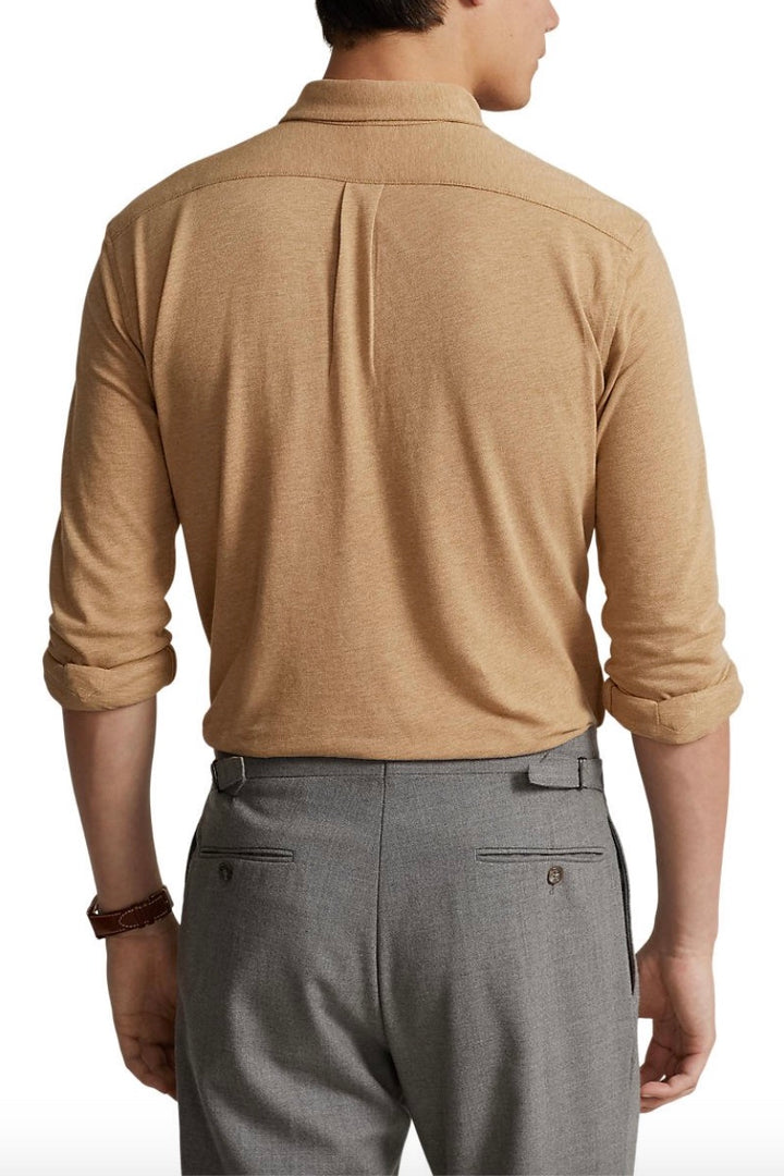 POLO RALPH LAUREN Featherweight Mesh Shirt Camel Classic Heather - Dale