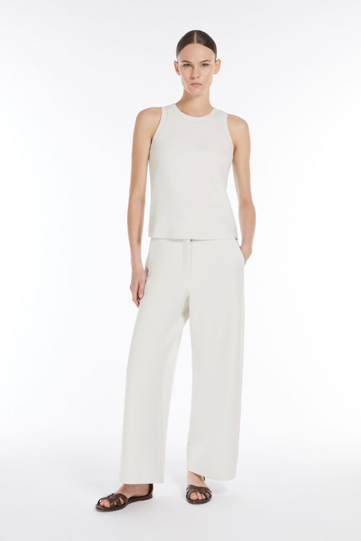 MAX MARA S' Carolina Scuba Jersey Top Ecru - Dale