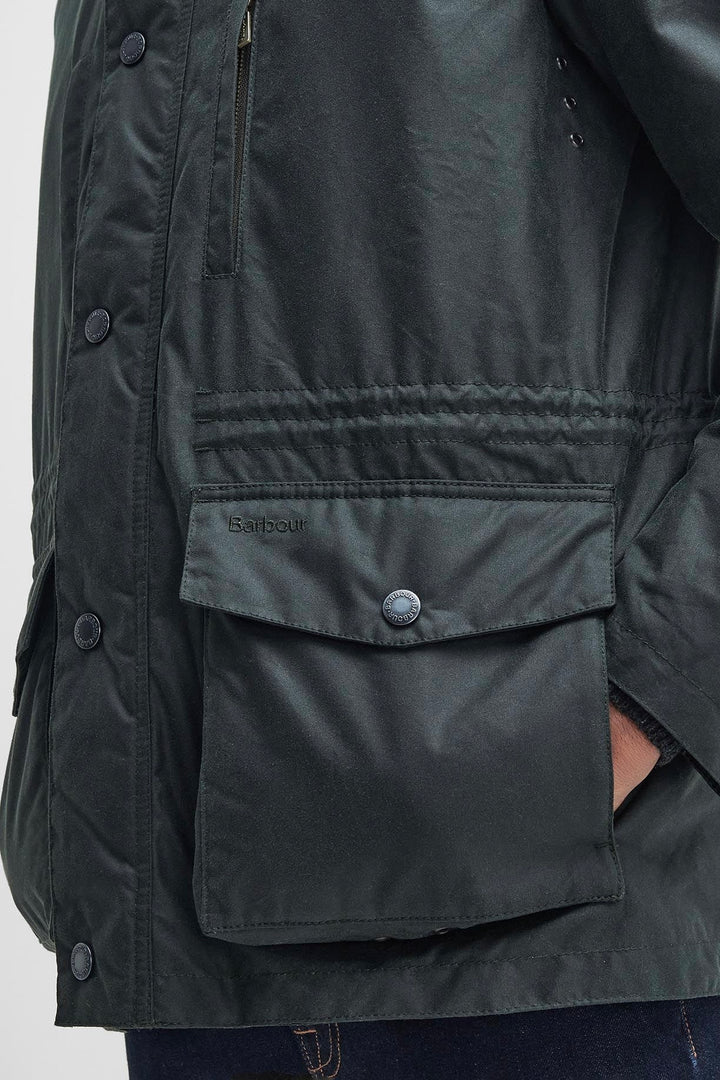 BARBOUR Falstone Waxed Jacket Sage - Dale