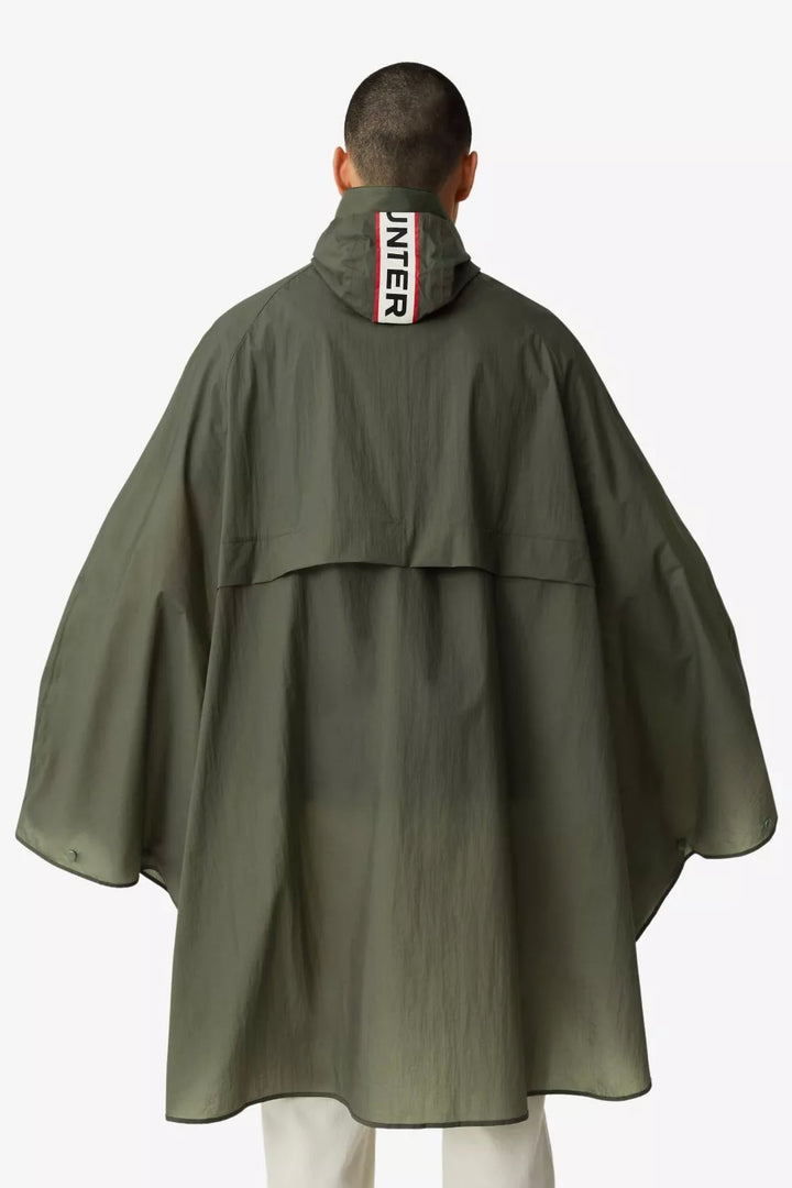 HUNTER Unisex Travel Packable Poncho Lichen Green - Dale