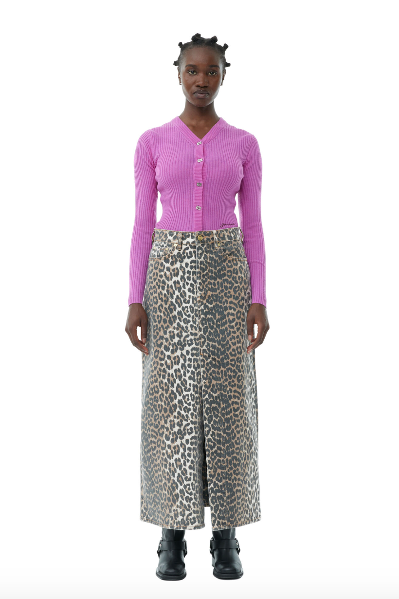 スカート Ganni Skirt With Maxi Slit Ganni Skirt Cotton Suiting Maxi Slit | WAKAKUU