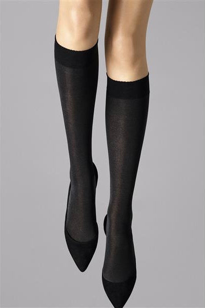 WOLFORD Velvet De Luxe 50 Knee-Highs Black - Dale