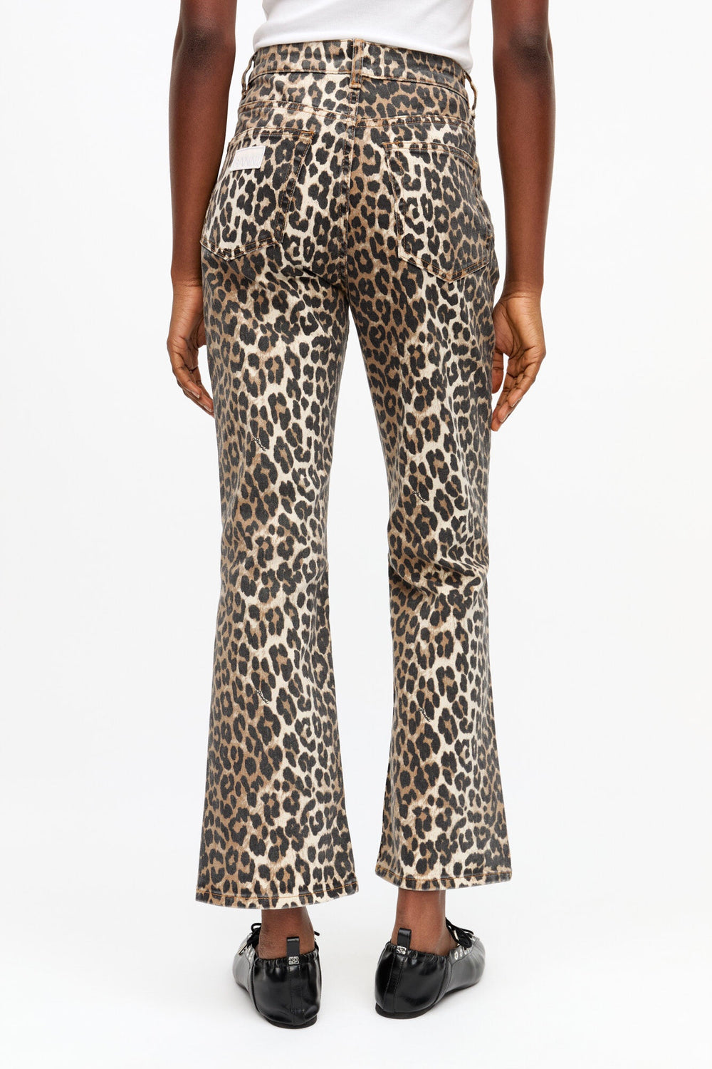 GANNI Print Denim Betzy Cropped - Dale