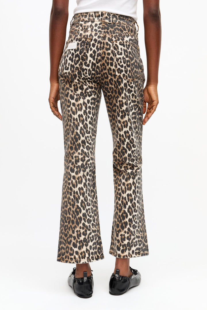 GANNI Print Denim Betzy Cropped - Dale