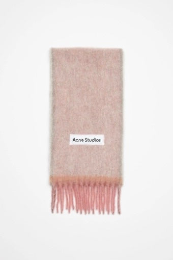ACNE STUDIOS Wool Mohair Narrow Scarf Dusty Pink - Dale