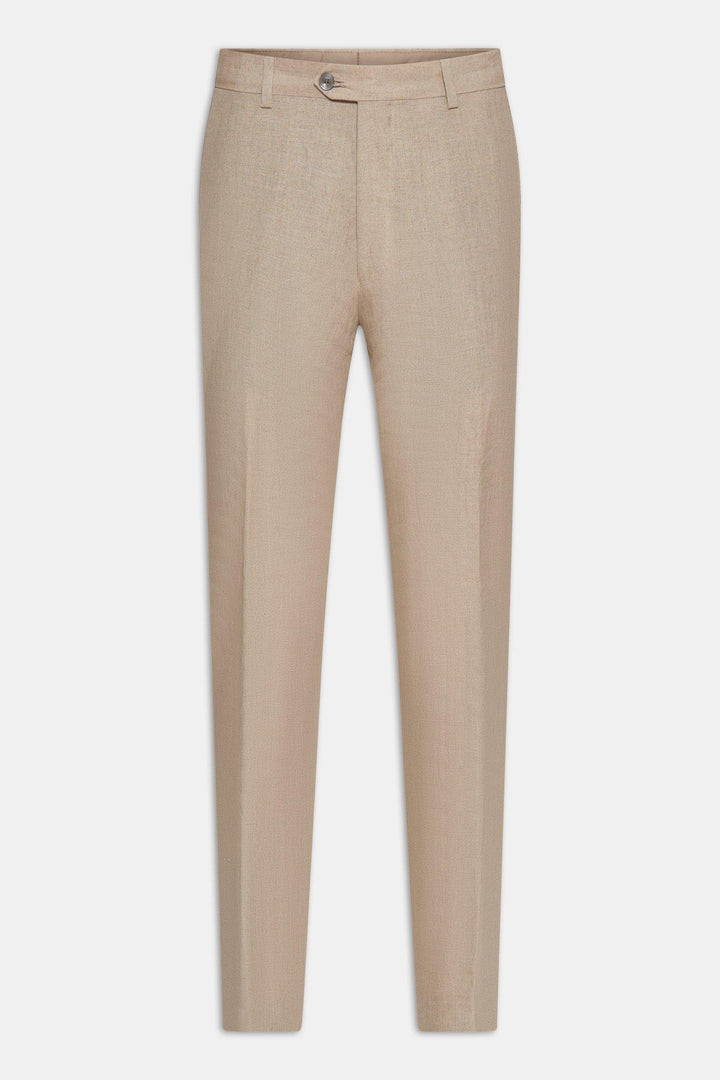 OSCAR JACOBSON Denz Linen Trousers Natural Beige - Dale