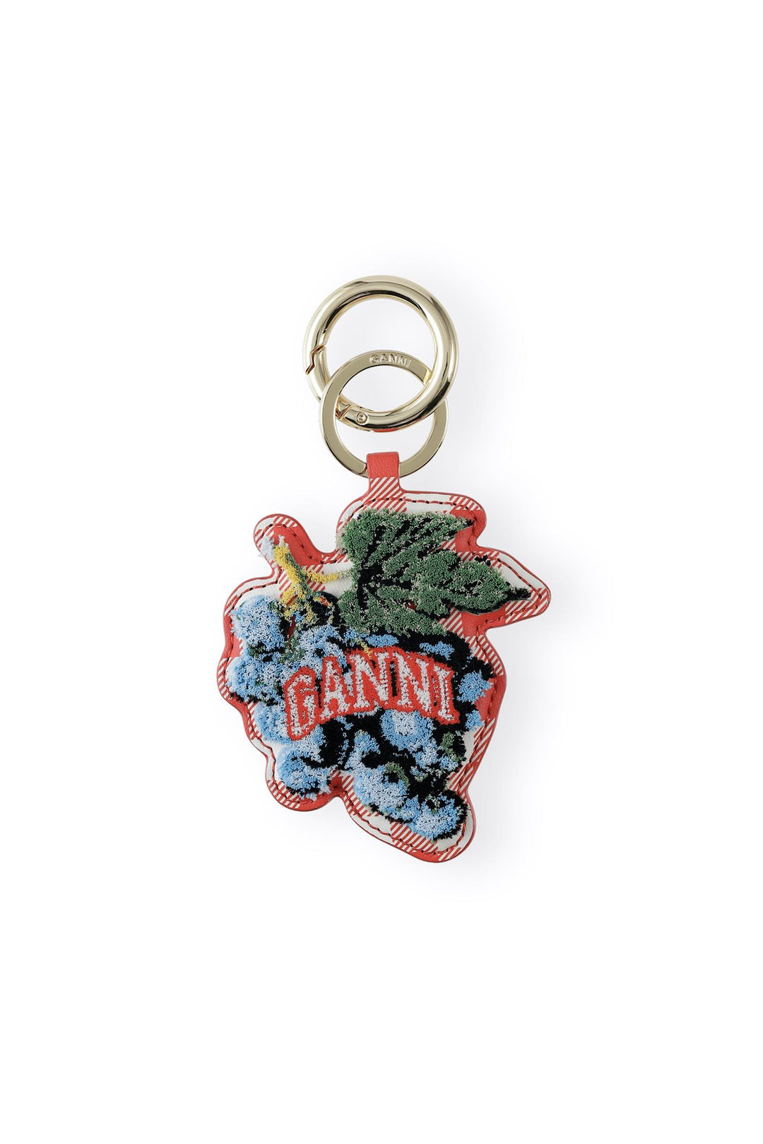 Ganni Grape Keyring Velvet Red Alert