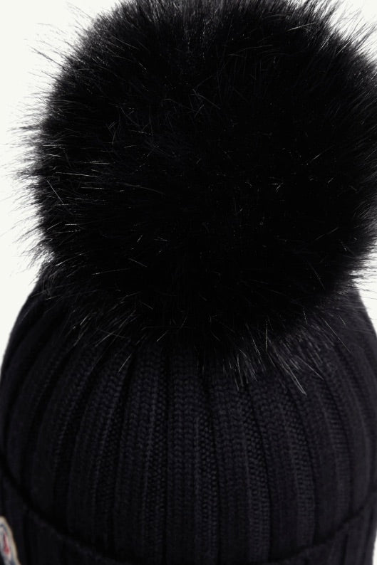 MONCLER Wool Beanie with Pom Pom - Dale