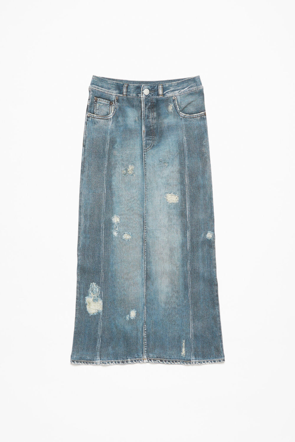 ACNE STUDIOS RIB COTTON PRINT SKIRT - Dale