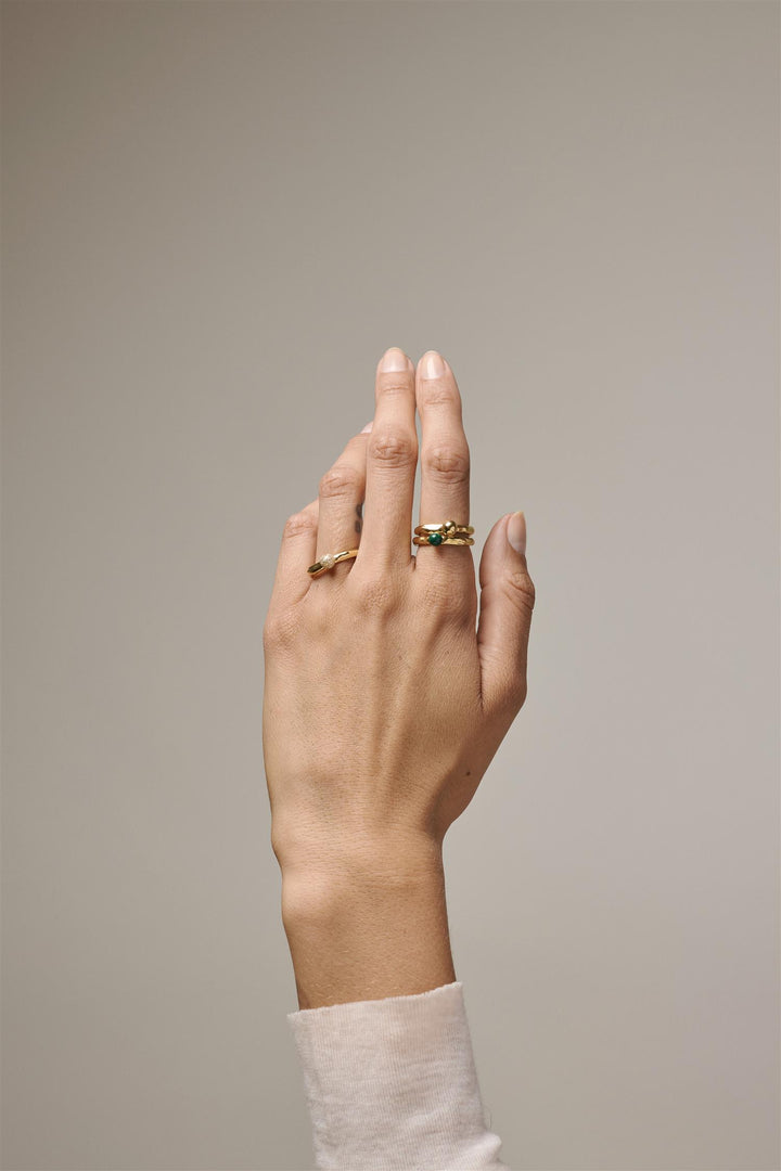 ENAMEL Ring, Ariel Petrol Green - Dale