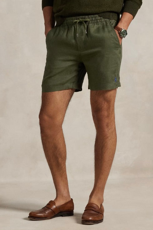 POLO RALPH LAUREN Polo Prepster Linen Short New Olive - Dale