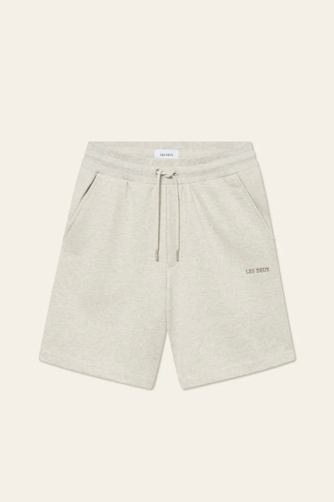 LES DEUX Dexter Sweatshorts Ivory Melange - Dale