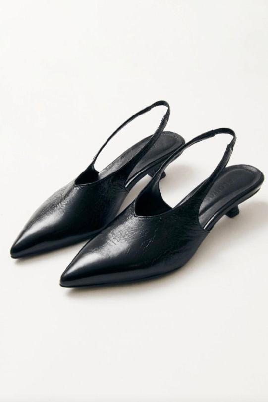 ALOHAS Eros Black Leather Pumps - Dale