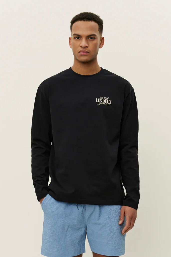 LES DEUX Allen Long Sleeve T-Shirt Black - Dale