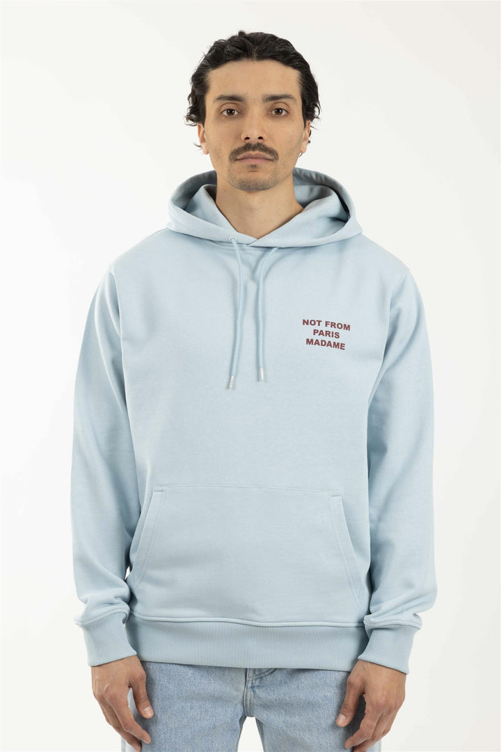 Drôle de Monsieur Le Hoodie Slogan Light Blue - Dale