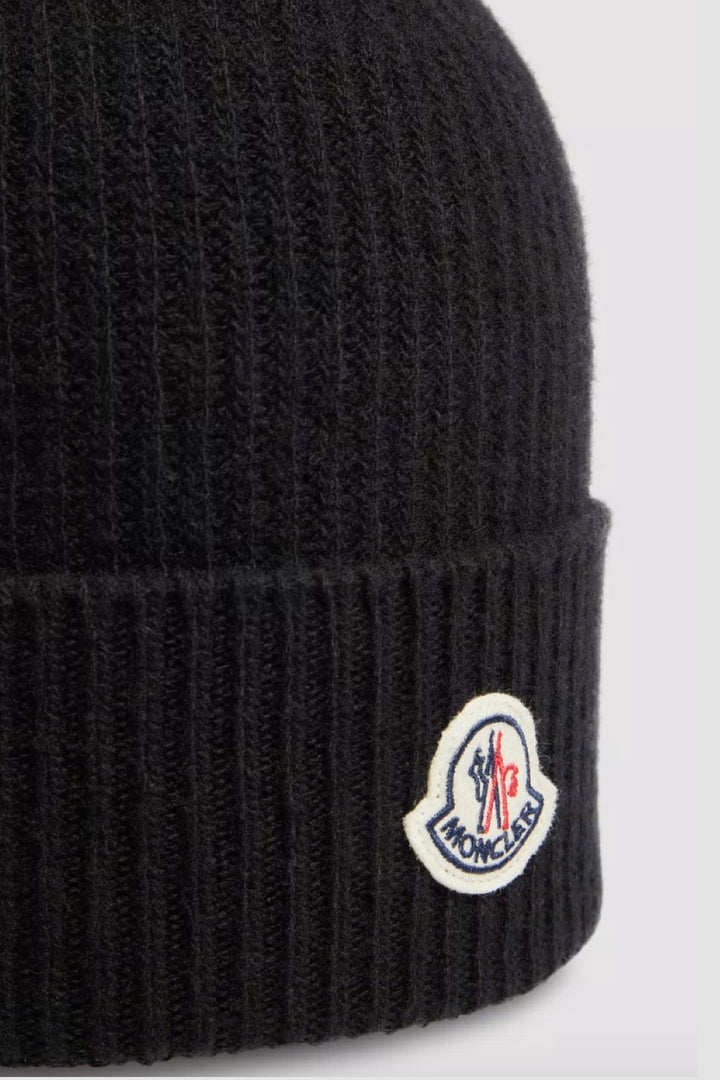 MONCLER Cashmere Blend Beanie Black - Dale