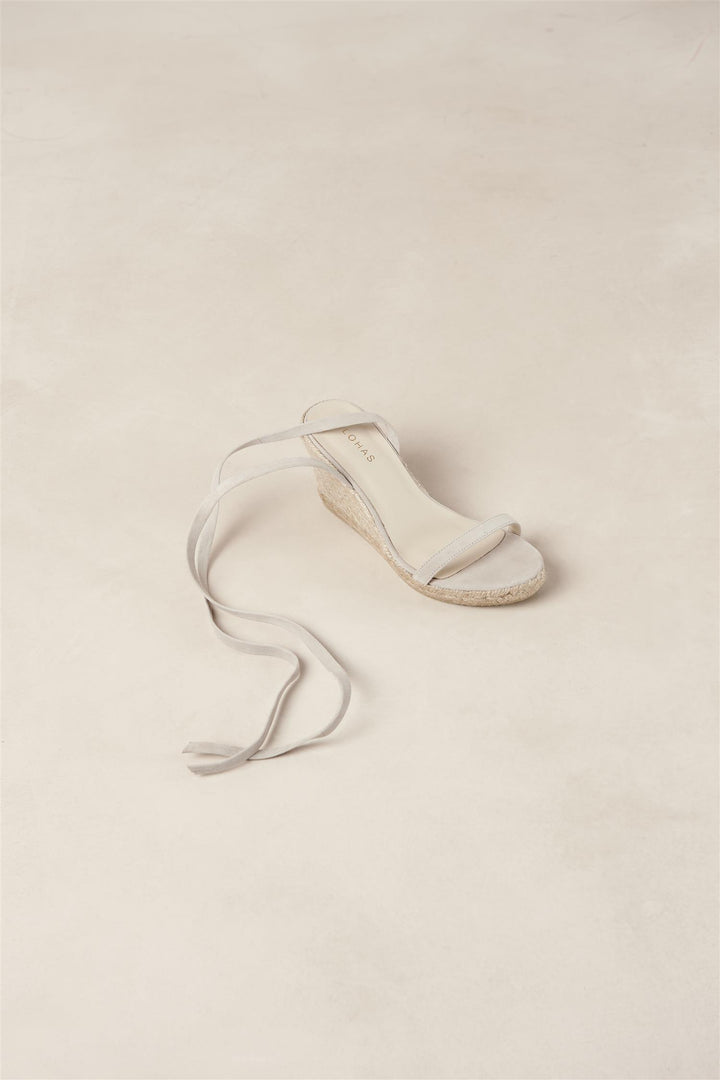 ALOHAS Willa Suede Cream Leather Espadrillas - Dale