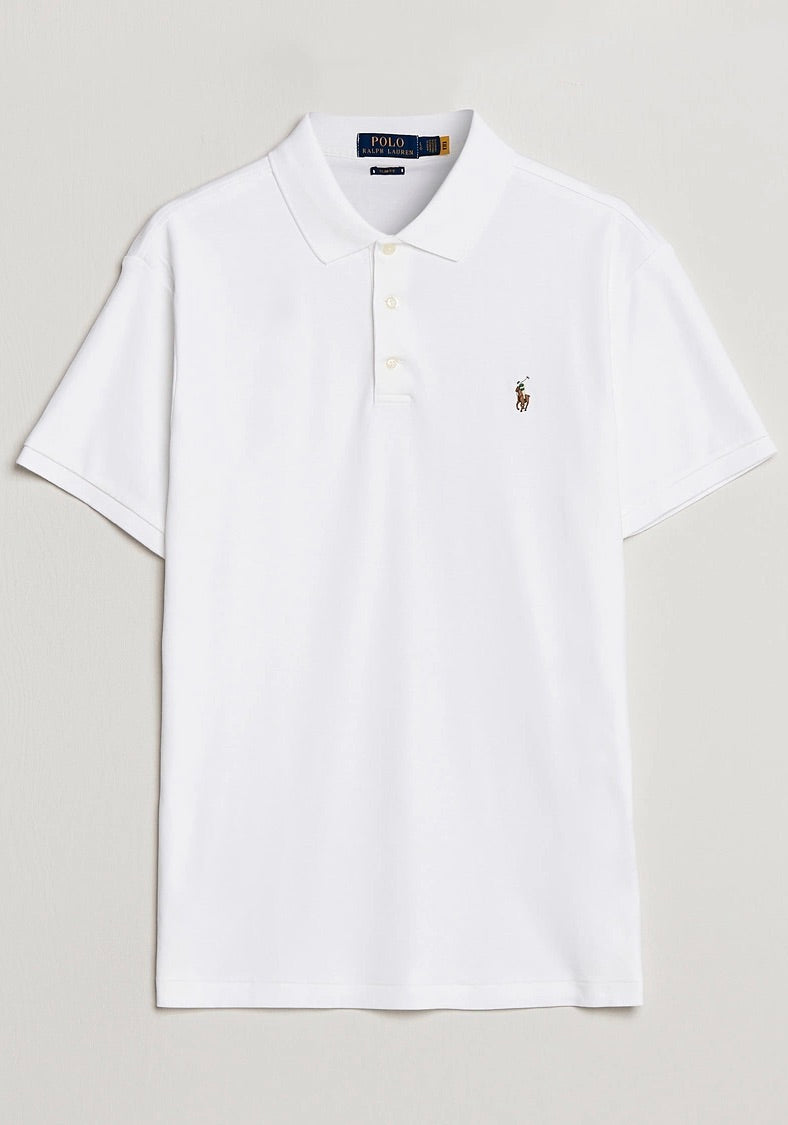 POLO RALPH LAUREN SLIM FIT PIMA POLO WHITE - Dale