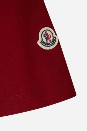 Embroidered Tonal Logo Cotton T-Shirt Red