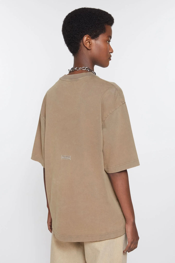 ACNE STUDIOS Crew Neck T-shirt Taupe Brown - Dale