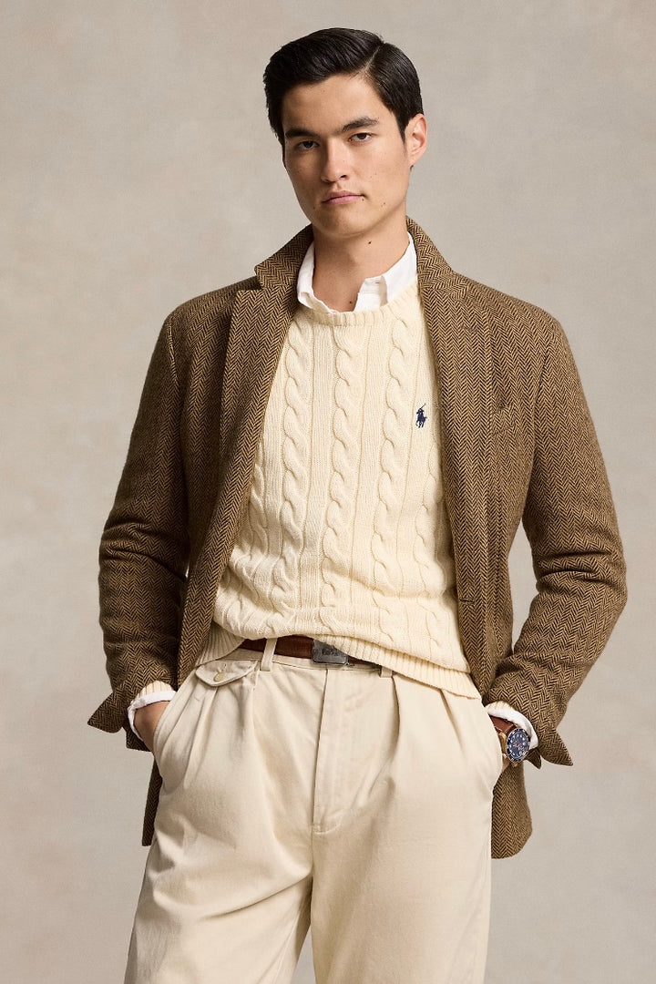 POLO RALPH LAUREN Cable-Knit Cotton Jumper Andover Cream - Dale
