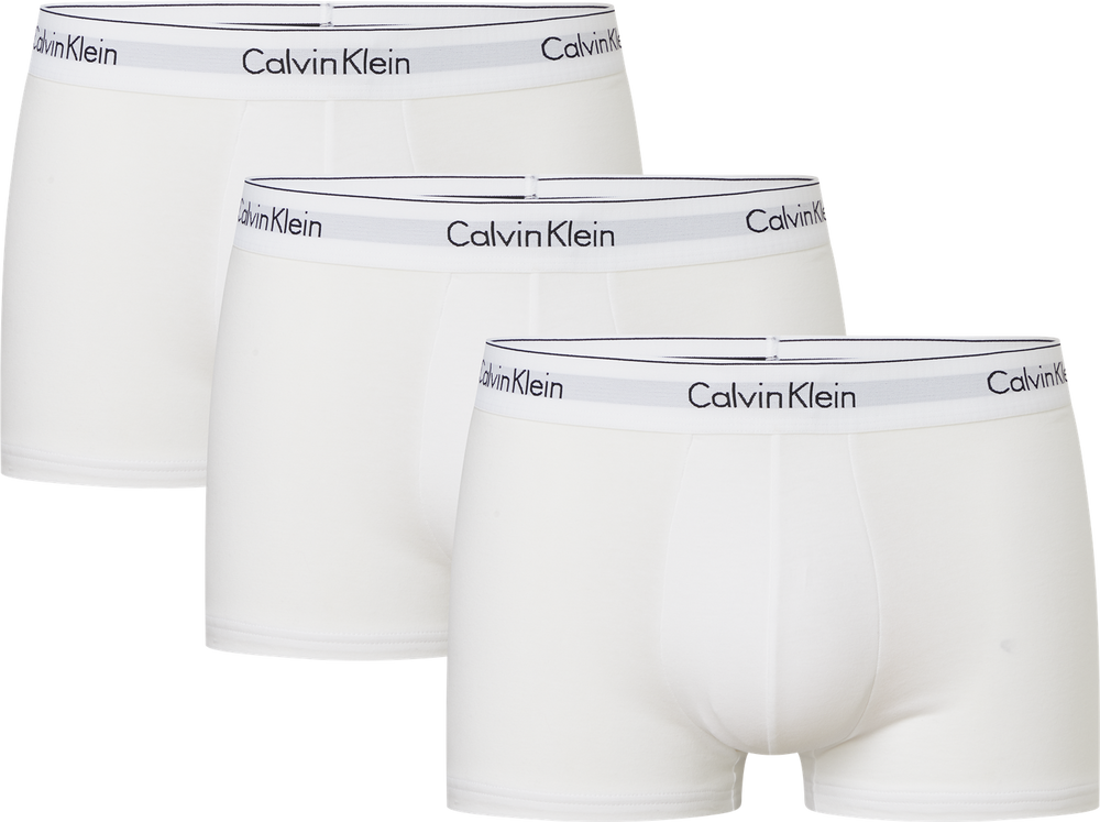CALVIN KLEIN UNDERWEAR TRUNK 3PK WHITE - Dale