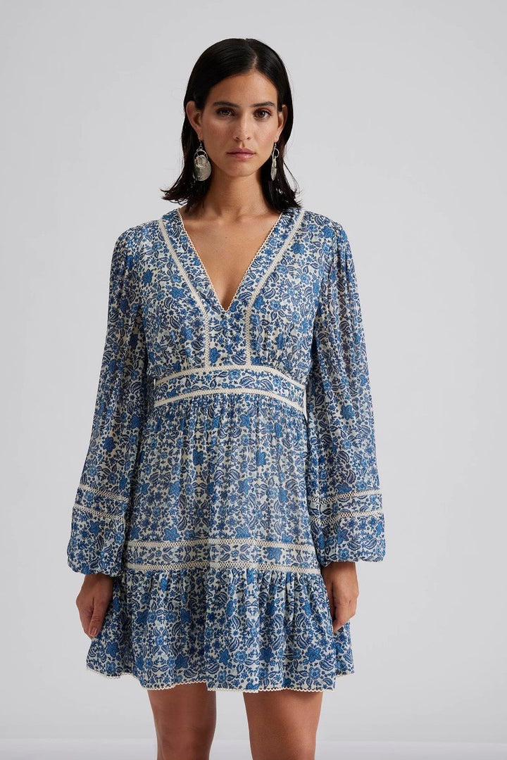 BY MALINA Ariella Printed Ruffled mini dress - Dale
