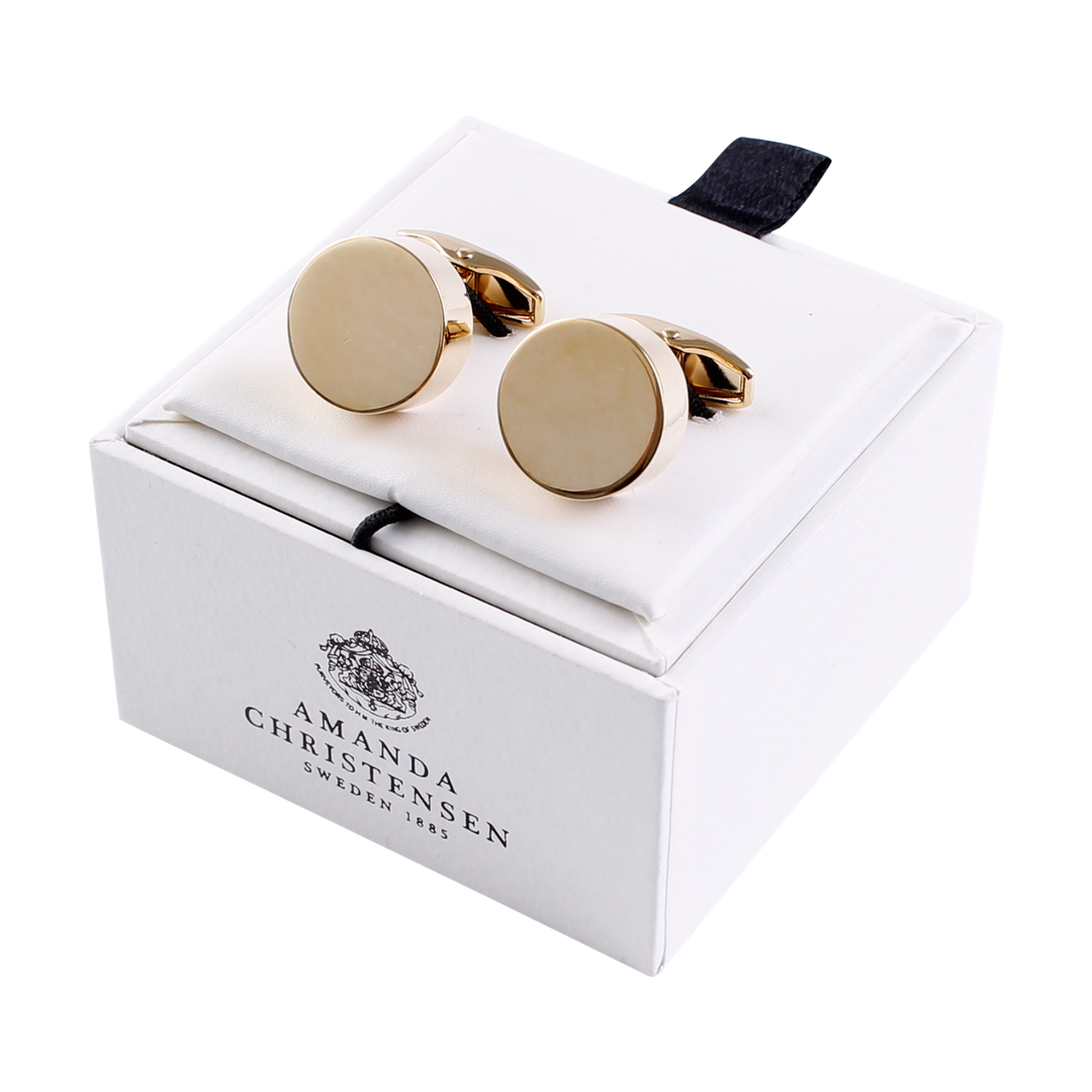 AMANDA CHRISTENSEN CUFFLINKS GOLD CIRCLE - Dale