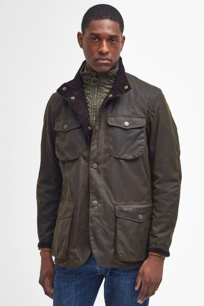 BARBOUR Barbour Ogston Waxed Jacket Olive Dale - Main Image