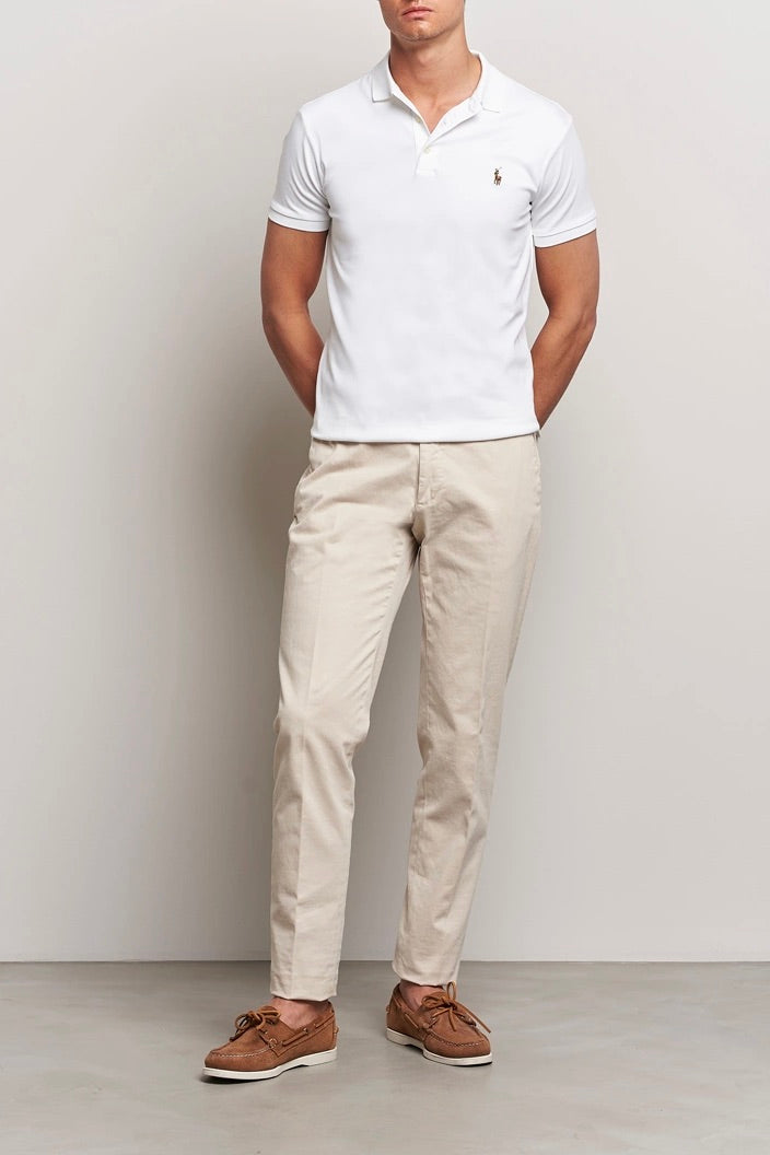POLO RALPH LAUREN SLIM FIT PIMA POLO WHITE - Dale