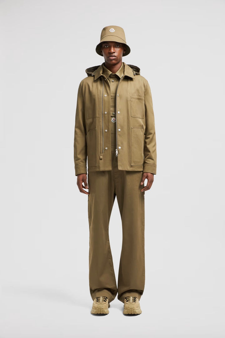 MONCLER Guerledan Hooded Shirt Jacket Olive Green - Dale