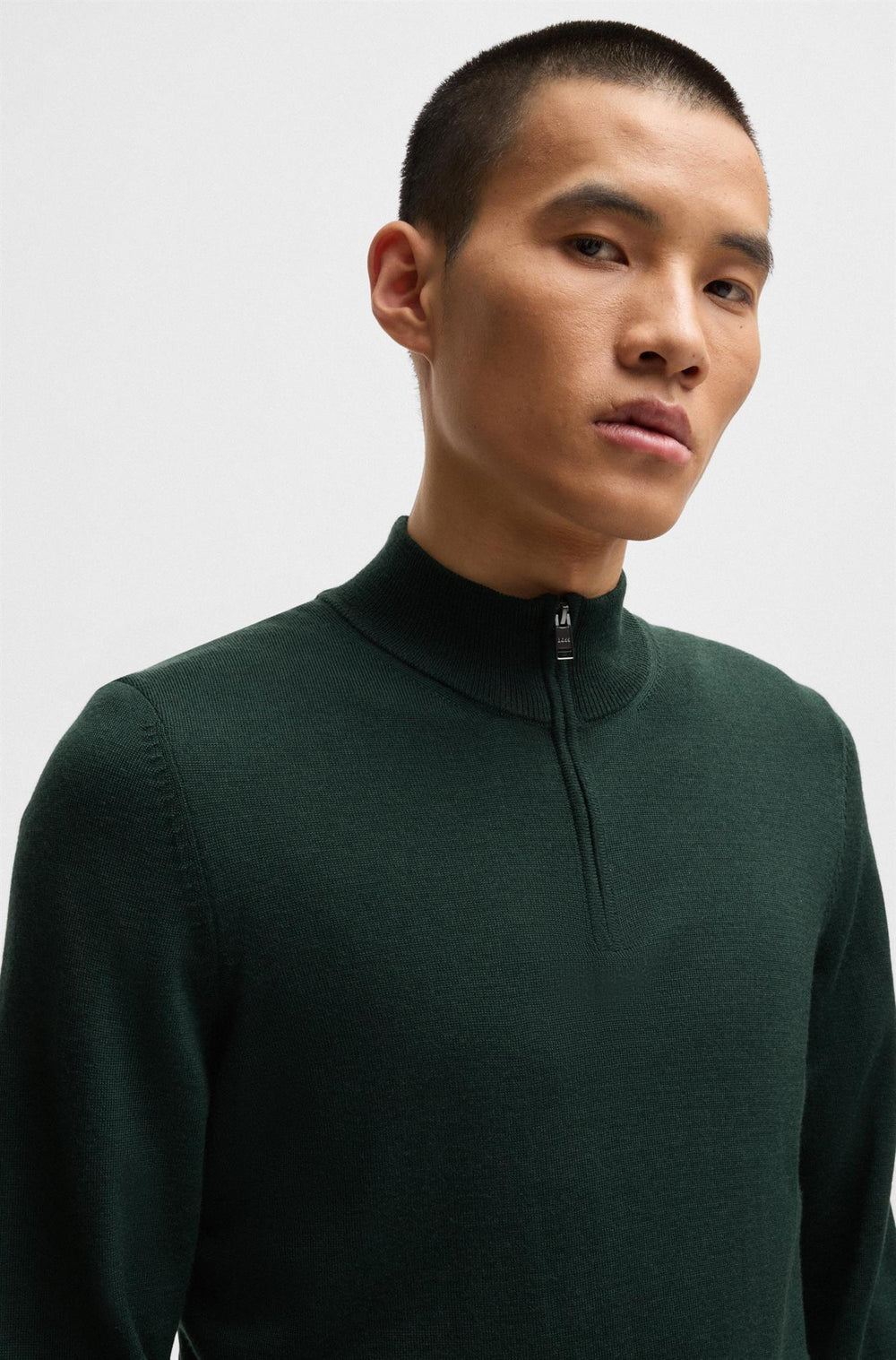 BOSS Ebenji Half Zip Open Green - Dale