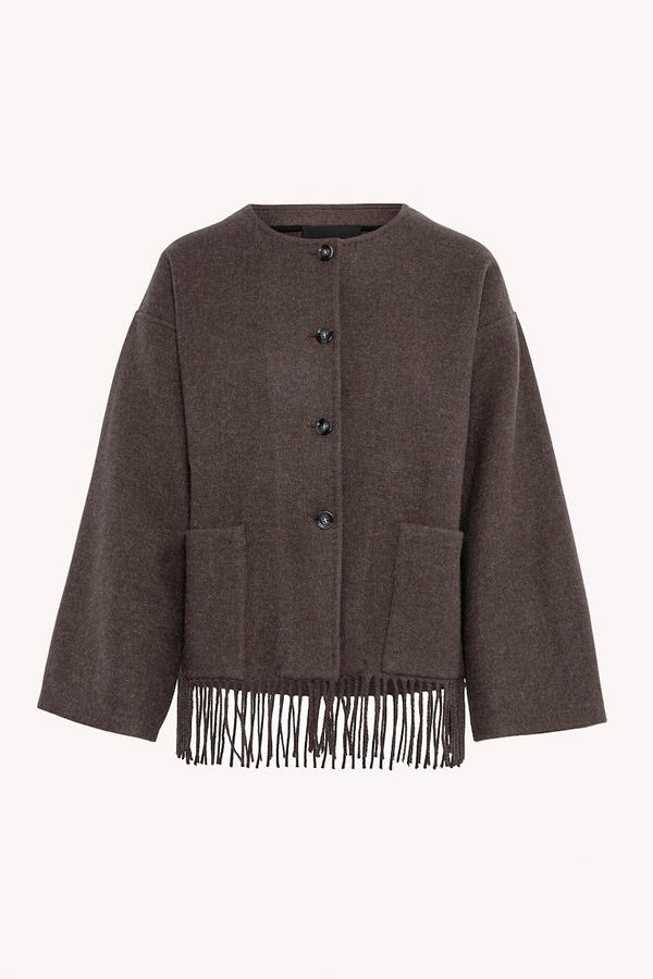 CHRISTIAN AKS Carla Lambswool Jacket Brown Melange - Dale
