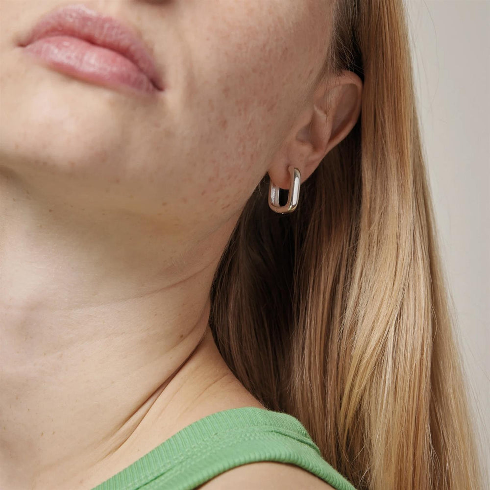 ENAMEL HOOPS, SQUARE silver 18 mm - Dale