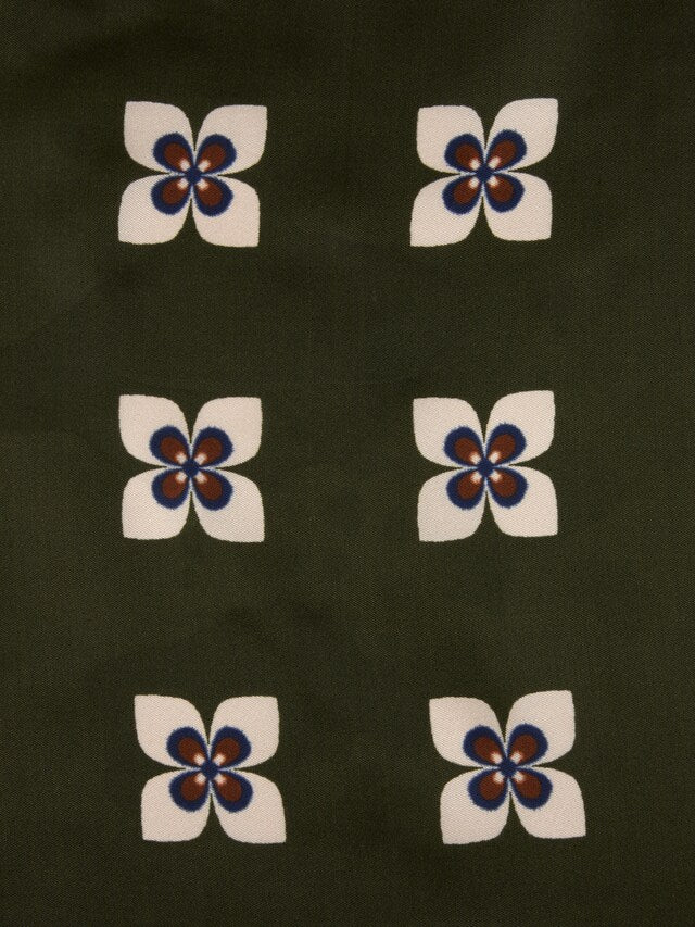 STENSTRÖMS Green Pattern Silk Hankie - Dale