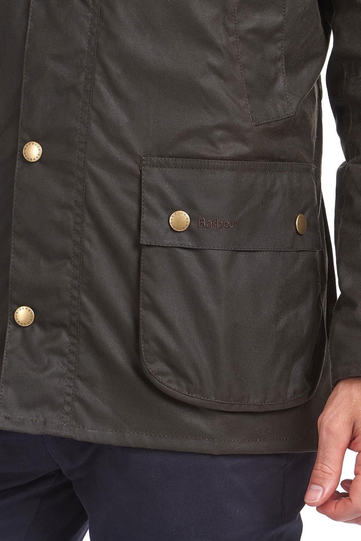 BARBOUR Ashby Waxed Jacket Olive - Dale