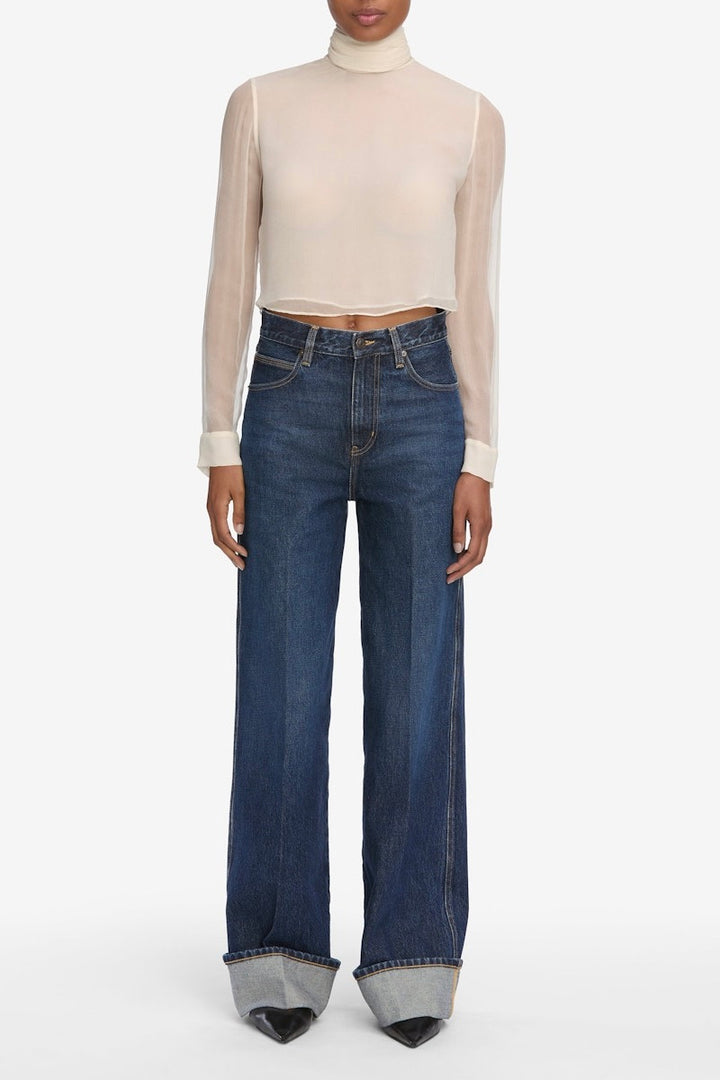 FRAME The Cuffed Wide Jeans - Dale