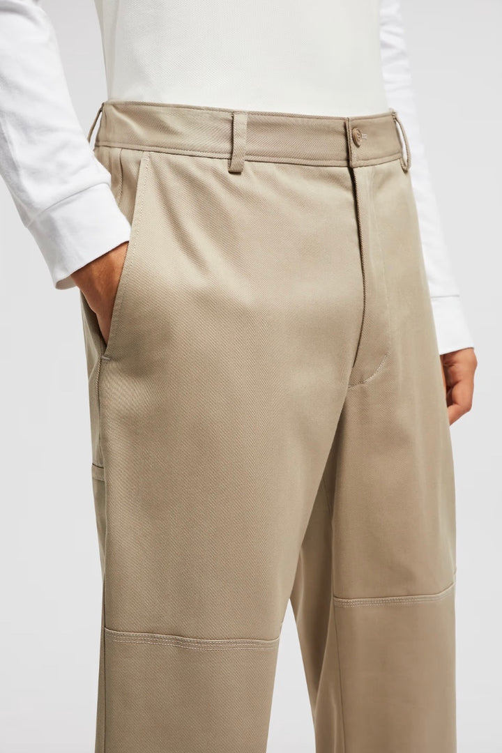 MONCLER Cotton Gabardine Trousers Light Beige - Dale