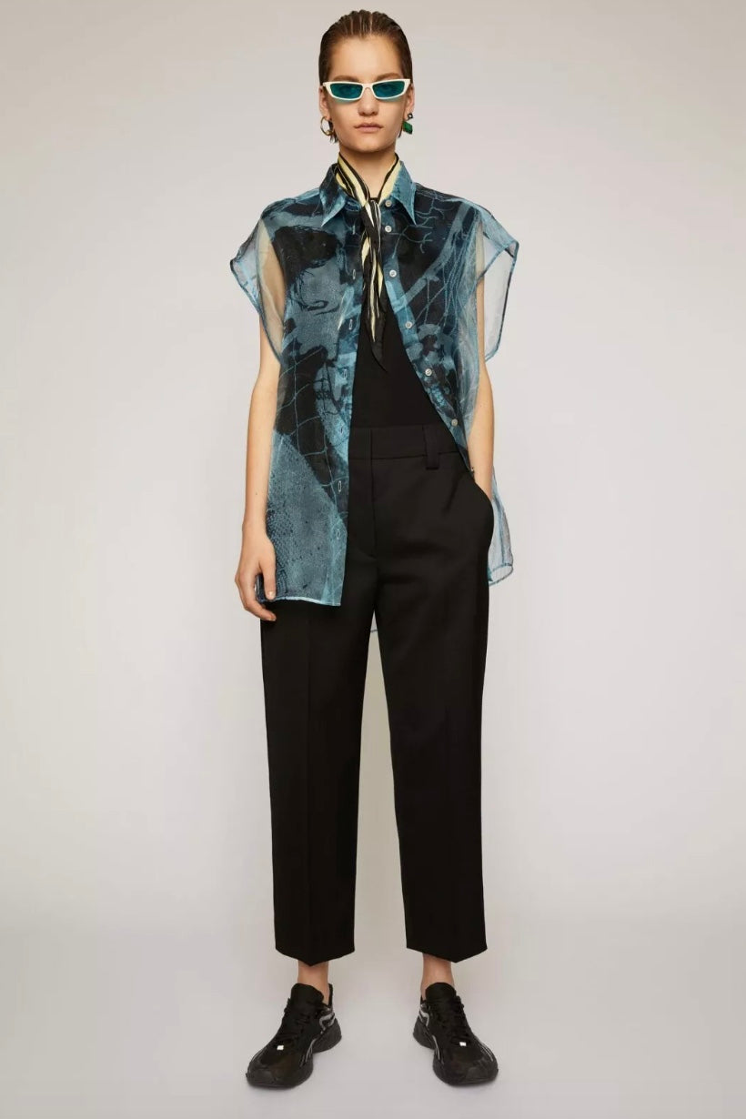 ACNE STUDIOS | Tapered Wool Blend Trousers Black | Dale ACNE STUDIOS | Tapered Wool Blend Trousers Black | Dale