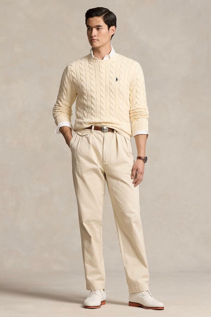 POLO RALPH LAUREN Cable-Knit Cotton Jumper Andover Cream - Dale
