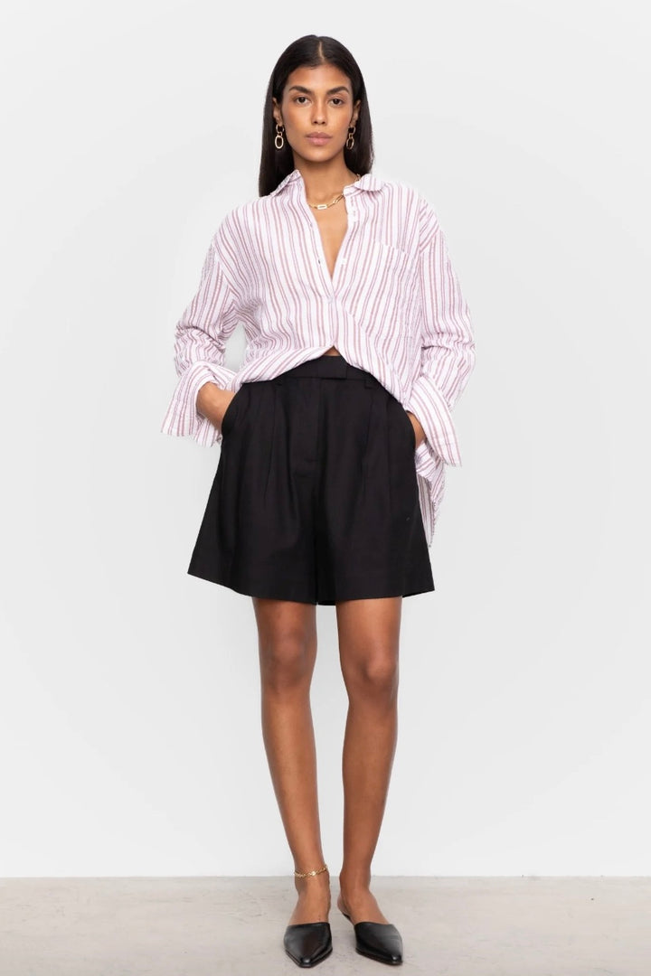 CAMILLA PIHL Bibi Crepe Shirt Terracotta Stripe - Dale
