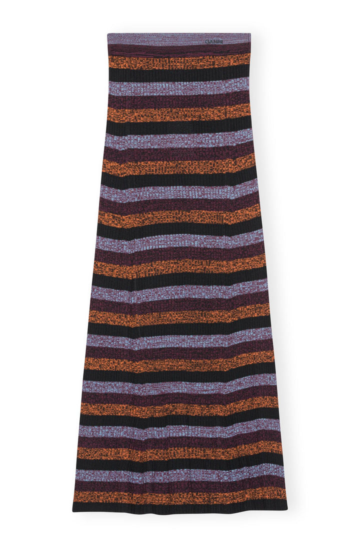 GANNI Sprayed Merino Rib Maxi Skirt - Dale
