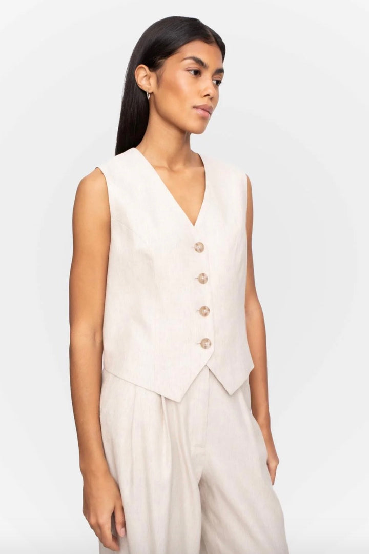 CAMILLA PIHL Vivienne Vest Light Sand Melange - Dale
